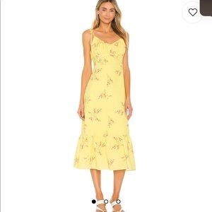 Hailey Floral Print Midi Dress from Line & Dot